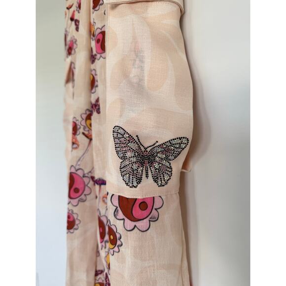 Agua Bendita x Revolve Maicy Cargo Pants Printed Size XS NWT - Picture 6 of 8